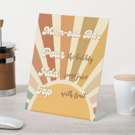 70sベビーシャワーボヘミアンシャワーペデスタルサイン 台座サイン