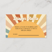 70sベビーシャワーボヘミアンシャワーボホオムツラッフル エンクロージャーカード (正面)