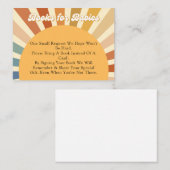 70sベビーシャワーボヘミアンシャワーボホサンシャイン エンクロージャーカード (正面/裏面)