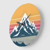 70sマウンテンサンセットウォールクロック ラージ壁時計 (傾斜)