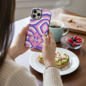 70sモノグラムのGroovyピンク&パープルサイケデリック Case-Mate iPhoneケース