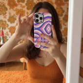 70sモノグラムのGroovyピンク&パープルサイケデリック Case-Mate iPhoneケース