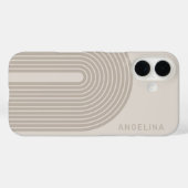 70sライインスパイアンアート – ニュートラルレインボーアーチ Case-Mate iPhoneケース (裏面 (横))