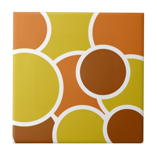 70sルック-ヴィンテージレトロスタイルブラウンズ タイル (正面)