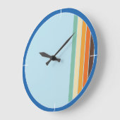 70sレトロのカラフル壁掛け時計 ラージ壁時計 (傾斜)