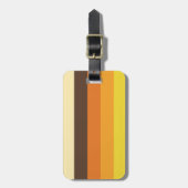 70sレトロのストライプのな色パターン ラゲッジタグ (正面縦)
