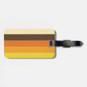 70sレトロのストライプのな色パターン ラゲッジタグ (裏面横)