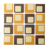 70sレトロの正方形はパターンを形づけます タイル (正面)