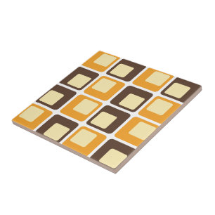 70sレトロの正方形はパターンを形づけます タイル