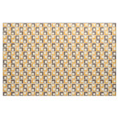 70sレトロの正方形はパターンを形づけます ファブリック (ファットクウォーター)