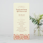 70sレトロオインスパイアレンジ結婚式 プログラム (スタンド正面)