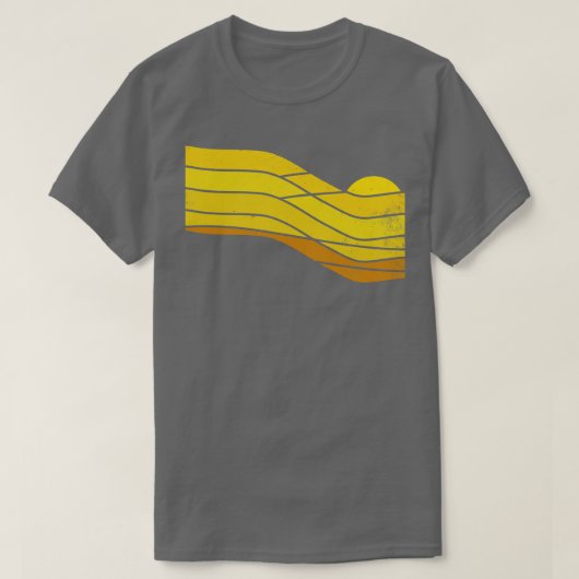 70sレトロサンセットストライプズ tシャツ (デザイン正面)
