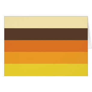 70sレトロストライプのカラーパターングリーティングカード
