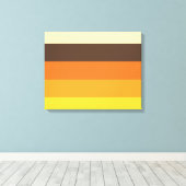 70sレトロストライプのカラーパターン キャンバスプリント (インサイチュ (ウッドフロア))