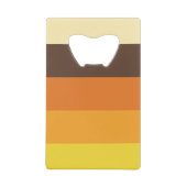 70sレトロストライプのカラーパターン クレジットカード栓抜き (正面)