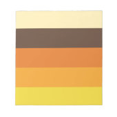 70sレトロストライプのカラーパターン ノートパッド (正面)