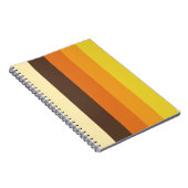 70sレトロストライプのカラーパターン ノートブック (右側)