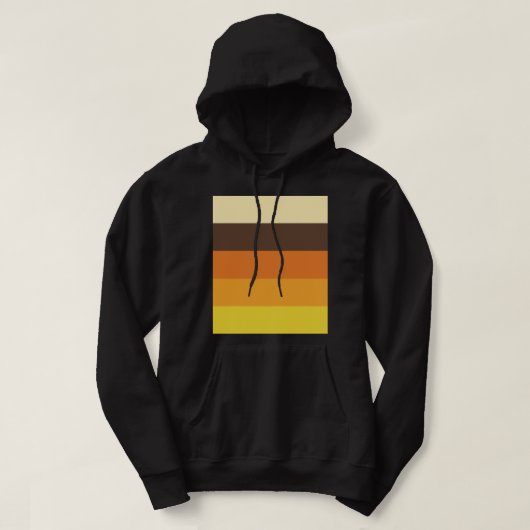 70sレトロストライプのカラーパターン パーカ (デザイン正面)