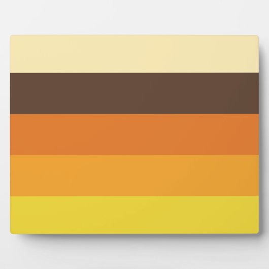 70sレトロストライプのカラーパターン フォトプラーク (正面)