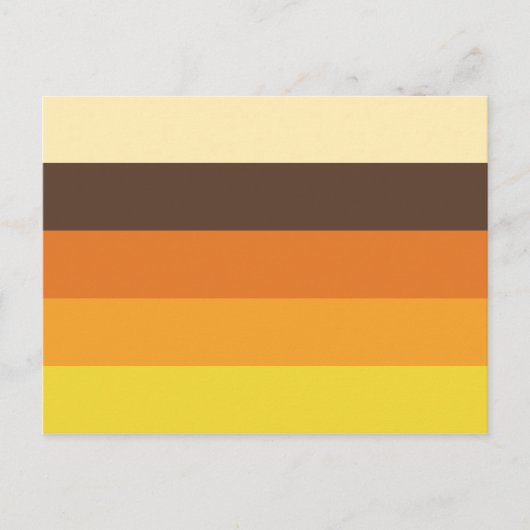 70sレトロストライプのカラーパターン ポストカード (正面)