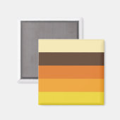 70sレトロストライプのカラーパターン マグネット (正面/裏面)