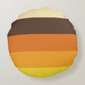 70sレトロストライプのカラーパターン ラウンドクッション (裏面)