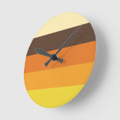 70sレトロストライプのカラーパターン ラウンド壁時計 (傾斜)