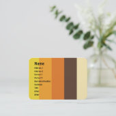 70sレトロストライプのカラーパターン 名刺 (スタンド正面)