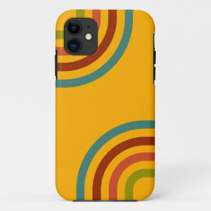 70sレトロストライプパターン iPhone 11 ケース