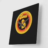 70sレトロソウルミュージックガーネソウルミュージック スクエア壁時計 (傾斜)