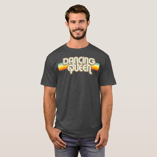 70sレトロディスコ踊りクイーン tシャツ (正面フル)