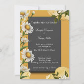 70sレトロデイジー結婚ズ – burnt orange terracotta 招待状 (正面)