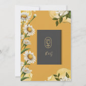 70sレトロデイジー結婚ズ – burnt orange terracotta 招待状 (裏面)