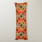 70sレトロパターン体の枕 ボディピロー (裏面 (縦))