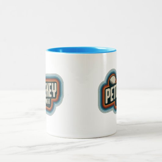 70sレトロペトスキーミシガンヴィンテージマグカップ ツートーンマグカップ (中央)