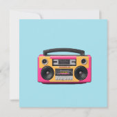 70sレトロボックスセーブ・ザ・デート案内カード 招待状 (裏面)