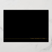 70sレトロライニング型Save the Date Foil招待状 箔招待状 (裏面)