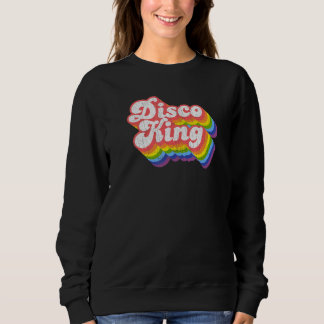 70sレトロレインボーディスコキング スウェットシャツ