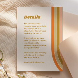 70sレトロレインボー結婚Groovy詳細 エンクロージャーカード