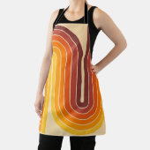 70sレトロヴィンテージスタイル幾何学的デザイン エプロン (インサイチュ)