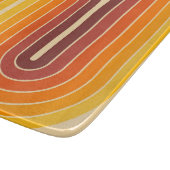 70sレトロヴィンテージスタイル幾何学的デザイン カッティングボード (角)