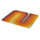 70sレトロヴィンテージスタイル幾何学的デザイン カッティングボード (角)