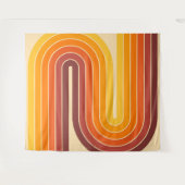 70sレトロヴィンテージスタイル幾何学的デザイン タペストリー (正面(横))