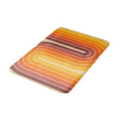 70sレトロヴィンテージスタイル幾何学的デザイン バスマット (アングル)