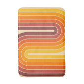 70sレトロヴィンテージスタイル幾何学的デザイン バスマット (正面縦)