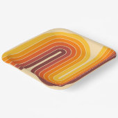 70sレトロヴィンテージスタイル幾何学的デザイン ペーパープレート (傾斜あり)