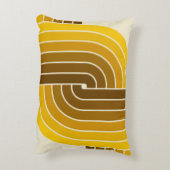 70sレトロヴィンテージスタイル幾何学的パターン アクセントクッション (裏面(縦))