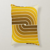 70sレトロヴィンテージスタイル幾何学的パターン アクセントクッション (正面(垂直))