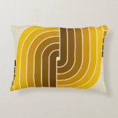 70sレトロヴィンテージスタイル幾何学的パターン アクセントクッション (裏面)