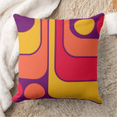 70sレトロヴィンテージスタイル幾何学的パターン クッション (ブランケット)